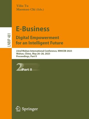 cover image of E-Business. Digital Empowerment for an Intelligent Future